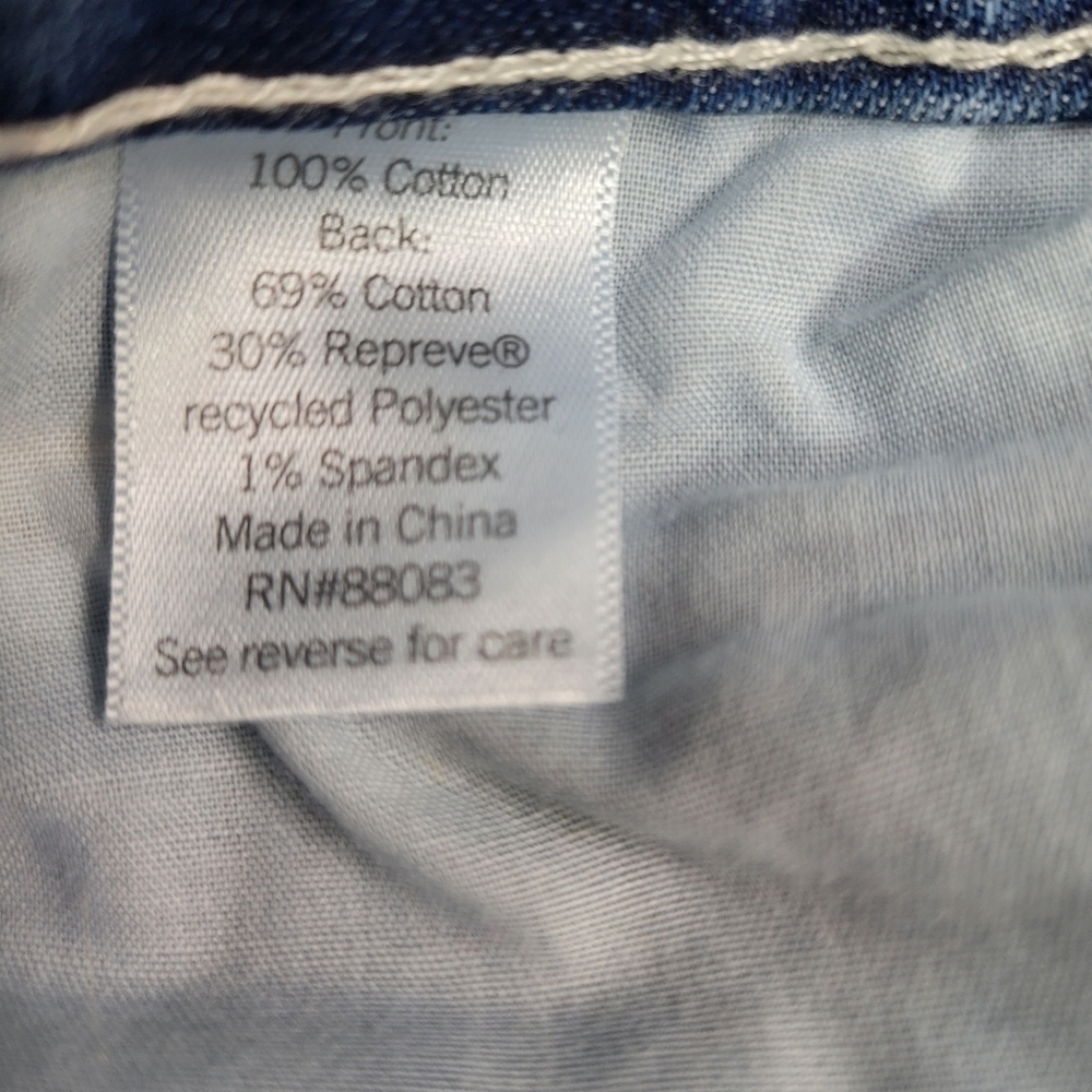 Junior's SO High Rise Distressed Mom Jeans in Medium Acid Deconstructed - Picture 10 of 10